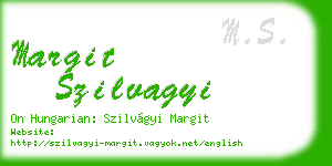 margit szilvagyi business card