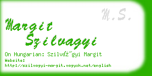 margit szilvagyi business card